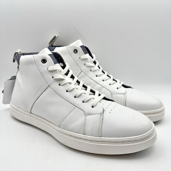 Anthony Veer Mens Kips High-Top Sneakers US 10.5 EU 43.5 White Leather NWOB - Picture 5 of 14